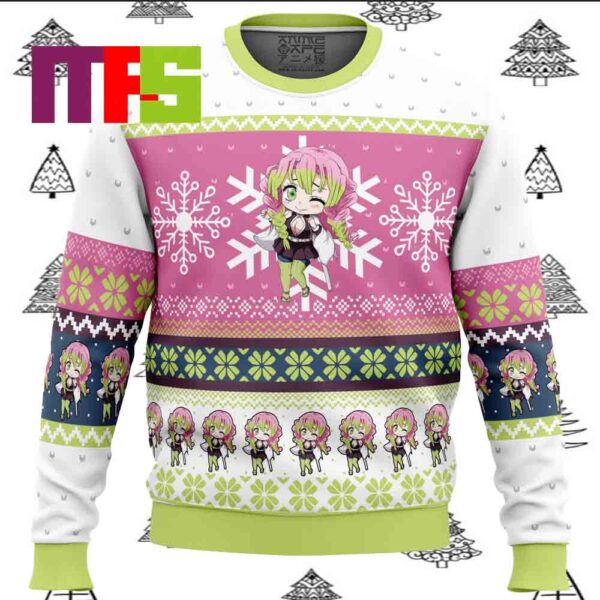 Chibi Christmas Mitsuri Kanroji Demon Slayer Ugly Christmas Sweater