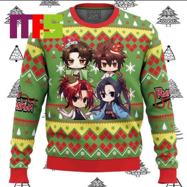 Chibi Christmas Rurouni Kenshin Samurai X Ugly Christmas Sweater