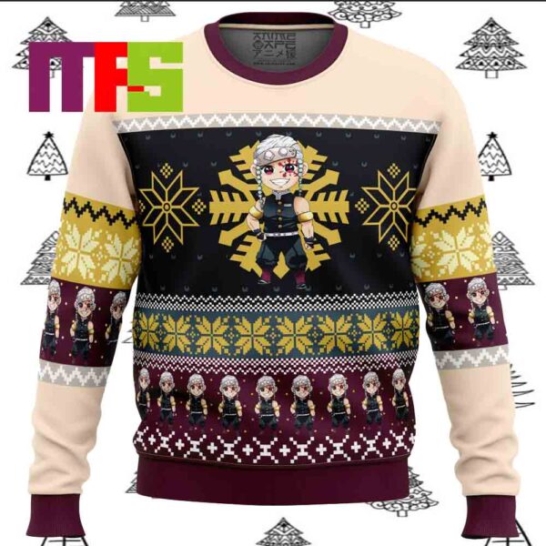 Chibi Christmas Tengen Uzui Demon Slayer Ugly Christmas Sweater