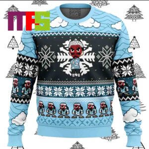 Chibi Christmas Urokodaki Sakonji Demon Slayer Ugly Christmas Sweater