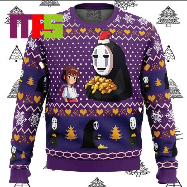 Chihiro and No Face Spirited Away Ugly Christmas Sweater