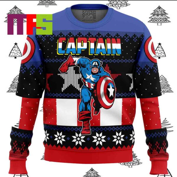 Christmas Captain America Marvel Studios Ugly Christmas Sweater