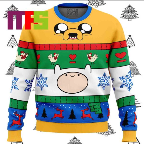 Christmas Finn and Jake Adventure Time Ugly Christmas Sweater