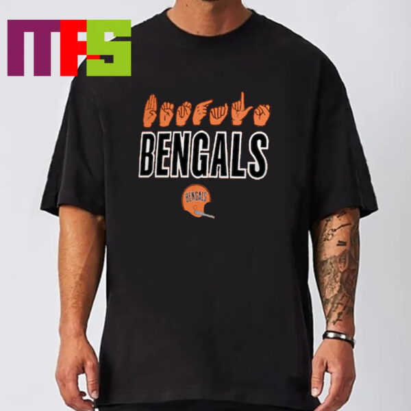 Cincinnati Bengals Love Sign American Sign Language The NFL ASL Collection Unisex T-Shirt