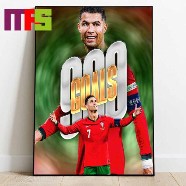 Congrats To Cristiano Ronaldo The 900th Goal Of His Career Goat Home Decor Poster Canvas