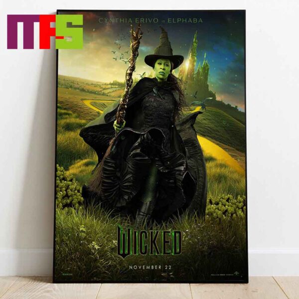 Cynthia Erivo is Elphaba In New Wicked Movie 2024 Release November 22 Home Decor Poster Canvas