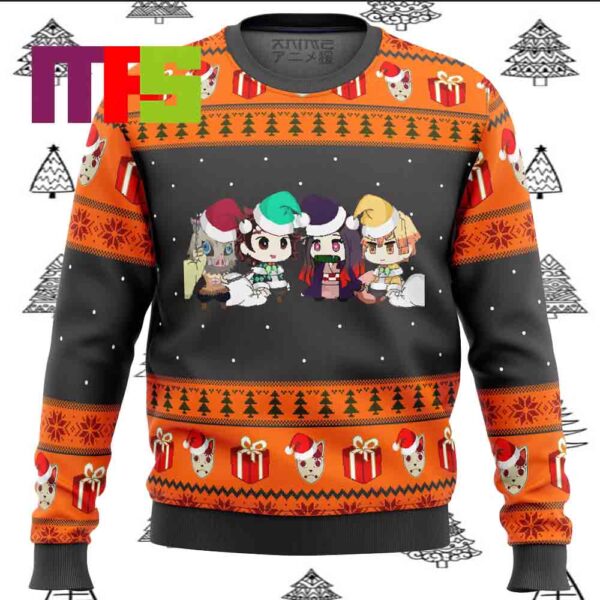 Demon Slayer Chibi Ugly Christmas Sweater