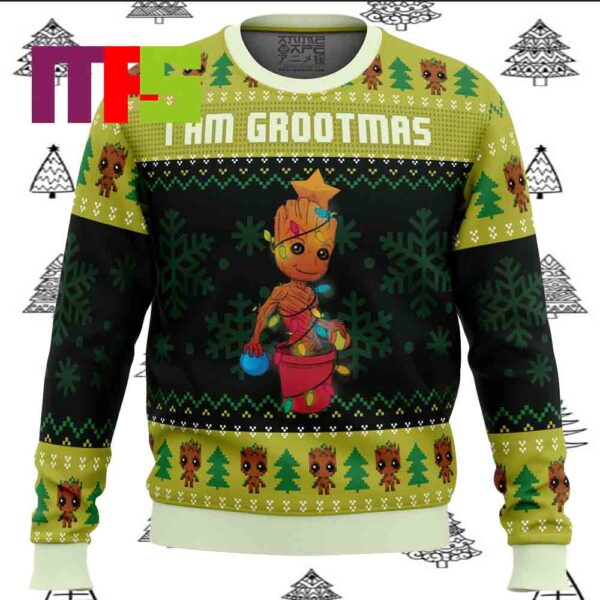 I am Grootmas Guardians of the Galaxy Marvel Ugly Christmas Sweater