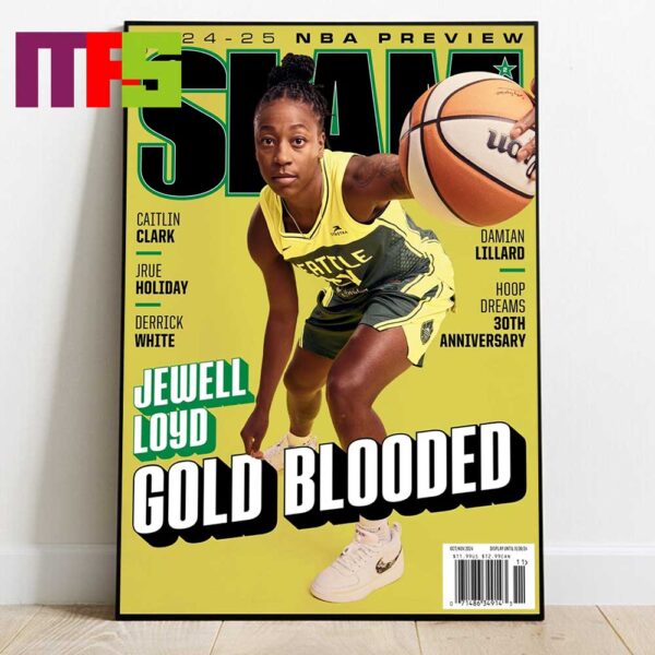 Jewell Loyd Slam 252 Issue Cover Gold Blooded 2024 Home Decor Poster Canvas