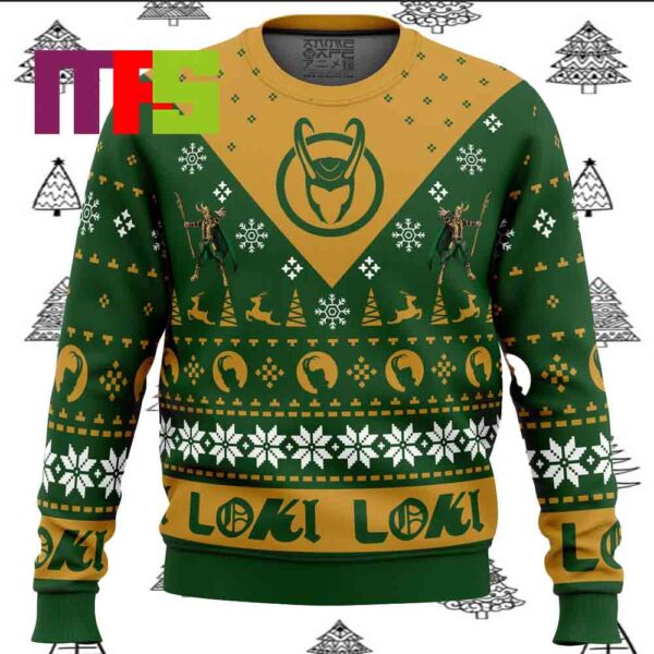 Let Earth Receive Her King Loki Marvel Ugly Christmas Sweater