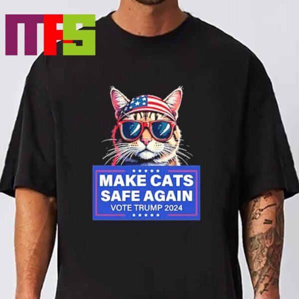 Make Cats Safe Again 2024 Vote Donald Trump For President Essential T Shirt