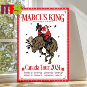 Marcus King Mood Swings Canada Tour 2024 Poster Decor