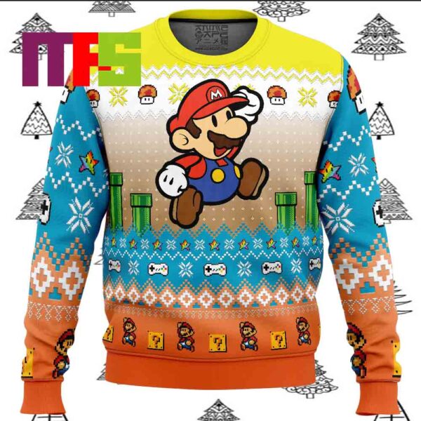 Mario Adventure of Mario Bros Ugly Christmas Sweater