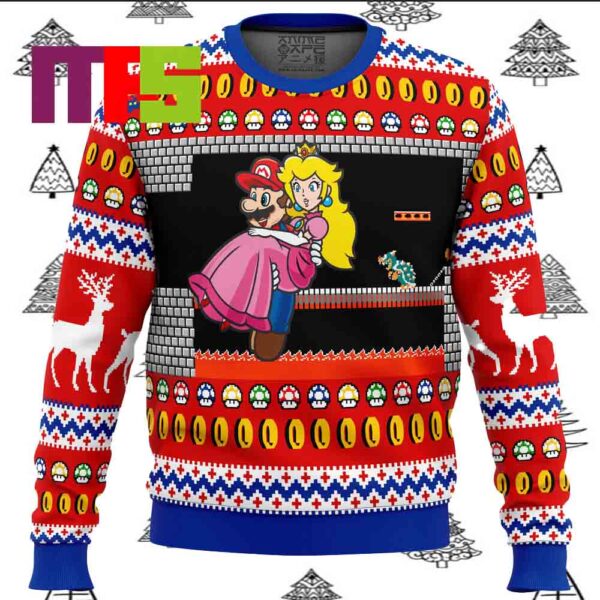 Mario Bros Bowser’s Castle Ugly Christmas Sweater