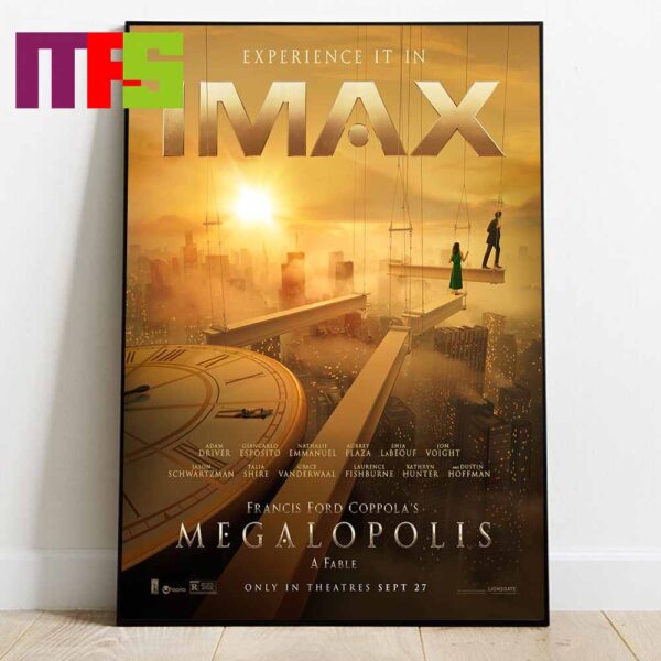 Megalopolis The Ultimate IMAX Experience On September 23 Home Decor Poster Canvas