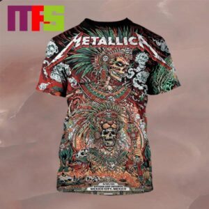 Metallica Estadio GNP Seguros M72 World Tour Mexico City 2024 On September 27th All Over Print T-Shirt