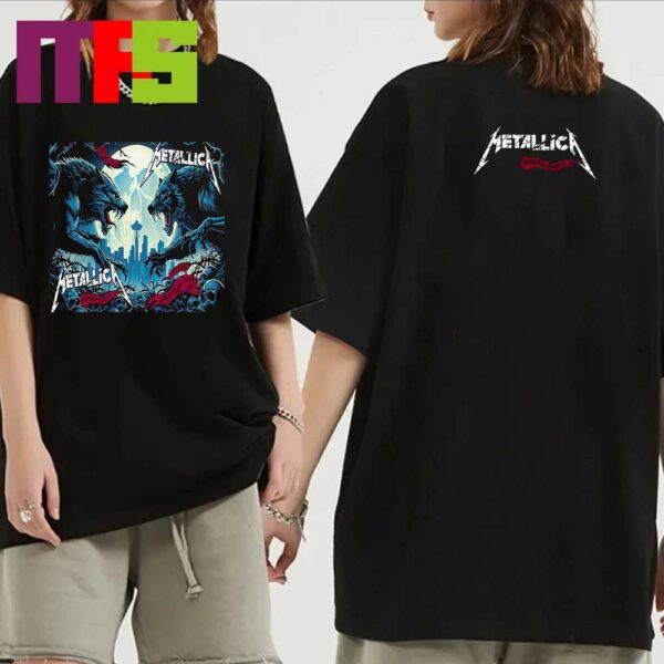 Metallica Lumen Field Seattle WA 2024 On August 30th And September 1 M72 World Tour North America Two Sided T Shirt