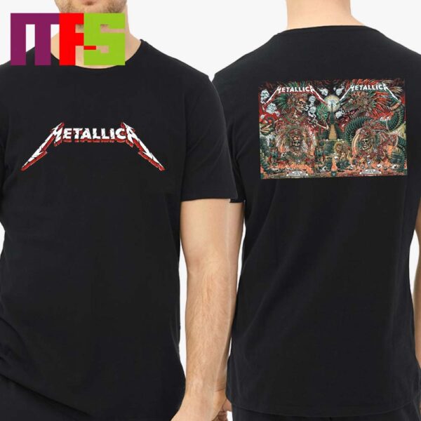 Metallica Mexico City 2024 Estadio GNP Seguros M72 World Tour No Repeat Weekend On September 27th And 29th Two Sided Unsiex T Shirt