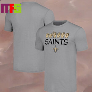 New Orleans Saints The NFL ASL Collection Love Sign American Sign Language Unisex Tee Shirt