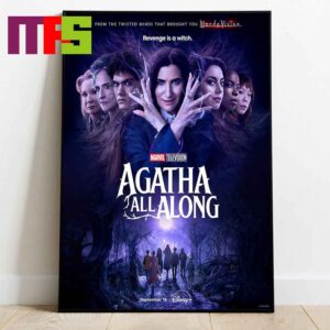 New Poster For Agatha All Along Revenge Is A Witch September 18th 2024 Home Decor Poster Canvas
