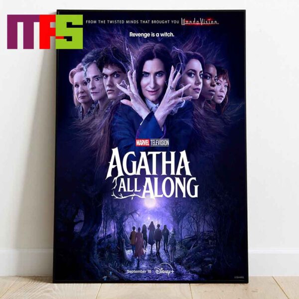 New Poster For Agatha All Along Revenge Is A Witch September 18th 2024 Home Decor Poster Canvas