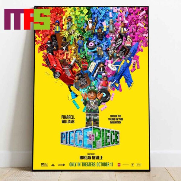 New Poster For Pharrell Williams Piece By Piece Only In Theaters October 11th 2024 Home Decor Poster Canvas