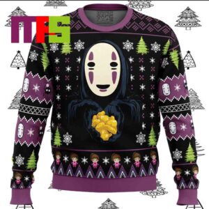 No Face Gold Nuggets Spirited Away Ugly Christmas Sweater