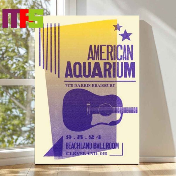 Official American Aquarium Cleveland OH 2024 At Beachland Ballroom On September 8th Poster Decor