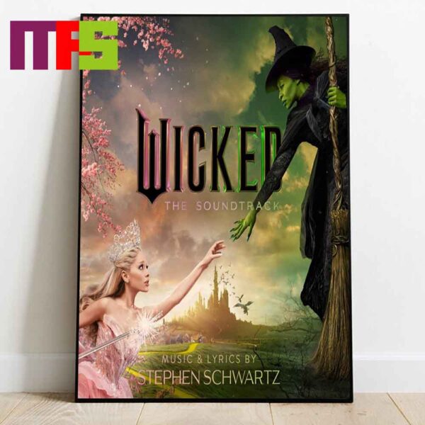 Official Cover Art For Wicked The Soundtrack Music And Lyrics By Stephen Schwartz Cover Home Decor Poster Canvas