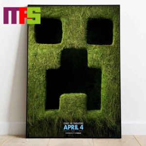 Official Poster Minecraft Movie Only In Theaters April 4th 2025 Home Decor Poster Canvas