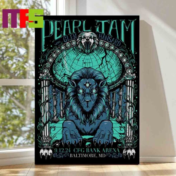 Pearl Jam At CFC Bank Arena Baltimore MD September 12th 2024 Home Decor Poster Canvas