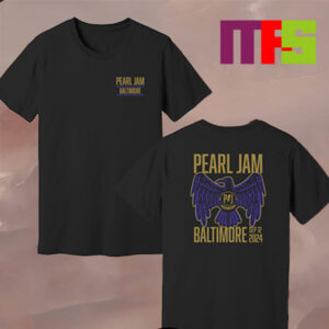 Pearl Jam At CFC Bank Arena Baltimore MD September 12th 2024 Two Sided T-Shirt Pearl Jam At CFC Bank Arena Baltimore MD September 12th 2024 Two Sided T-Shirt