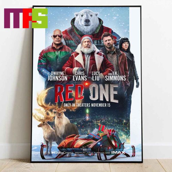 Red One 2024 Christmas Movie Only In Theaters November 15th Home Decor Poster Canvas