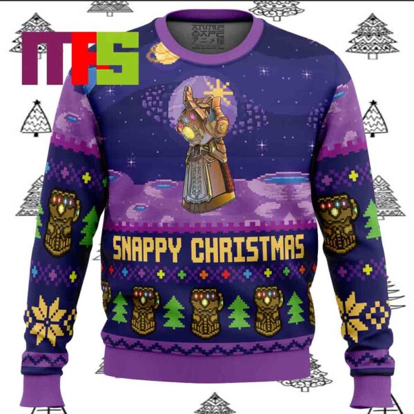 Snappy Christmas Infinity Gauntlet Marvel Ugly Christmas Sweater