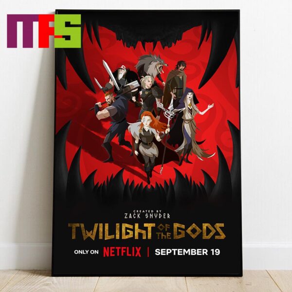 Twilight Of The Gods Creator By Zack Snyder Release On Netflix September 19th 2024 Home Decor Poster Canvas