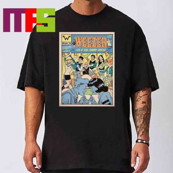 Weezer At Xcel Energy Center MN 2024 On September 4th Unisex T-Shirt