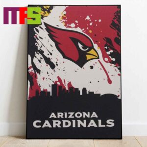 Arizona Cardinals NFL City Skyline Logo Home Decor Poster Canvas