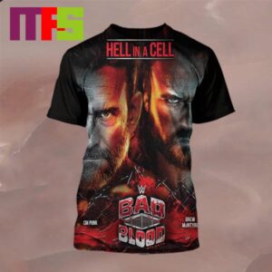 CM Punk VS Drew McIntyre 2024 Bad Blood WWE Event Hell In A Cell All Over Print T-Shirt