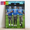 Detroit Lions NFL  Jared Goff And Jahmyr Gibbs Graffiti Home Decor Poster Canvas