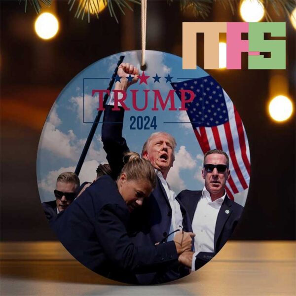 Donald Trump 2024 Trump For President Christmas Holiday Ornament Tree Xmas Decor