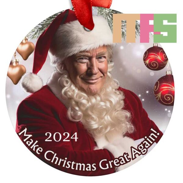 Donald Trump Santa Trump For President Christmas 2024 Holiday Ornament Tree Xmas Decor