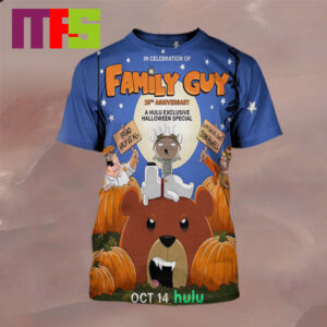 First Poster Family Guy 25th Anniversary A Hulu Halloween Special On October 14th All Over Print T-Shirt