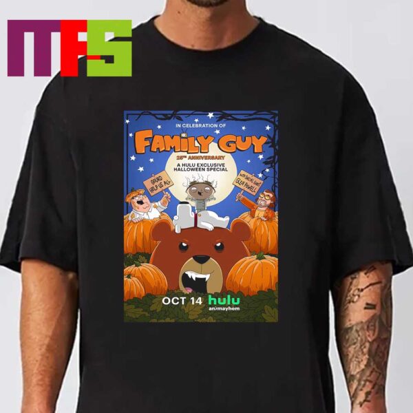 First Poster Family Guy 25th Anniversary A Hulu Halloween Special On October 14th Classic T-Shirt