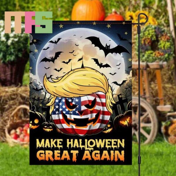 Make Halloween Great Again Donald Trump Bats Moon Halloween House Garden Flag