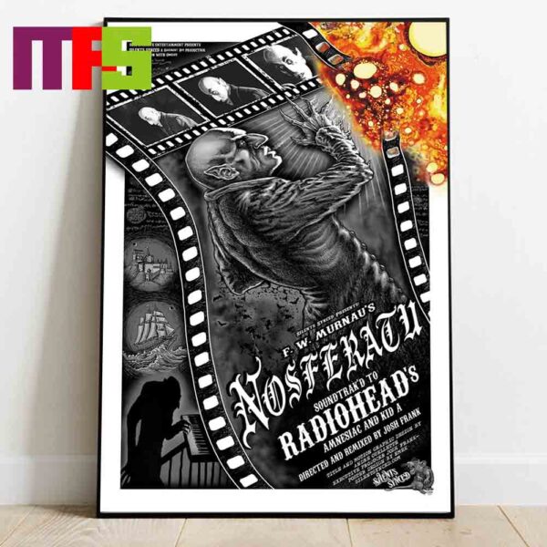 Nosferatu With Radiohead Movie 2024 Feature Radiohead Kid A And Amnesiac Albums Home Decor Poster Canvas