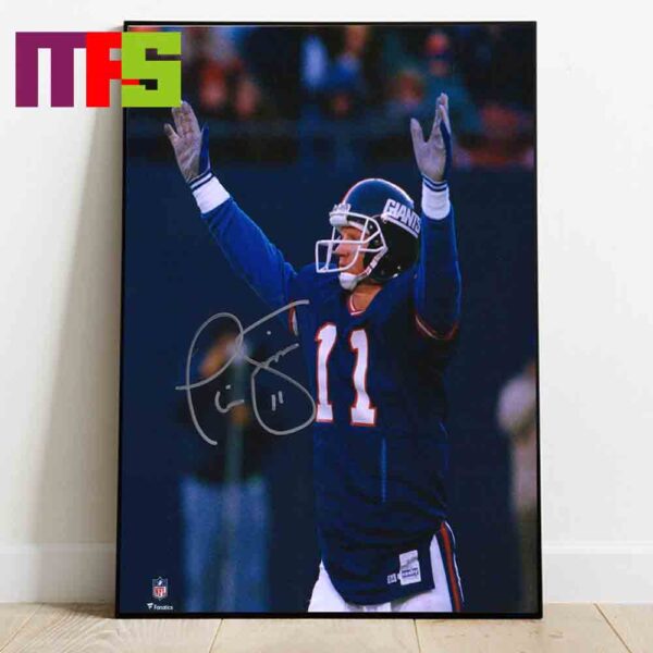 Phil Simms New York Football Giants NFL Arms Up Celebrating Signature100th Season Collection Home Decor Poster Canvas