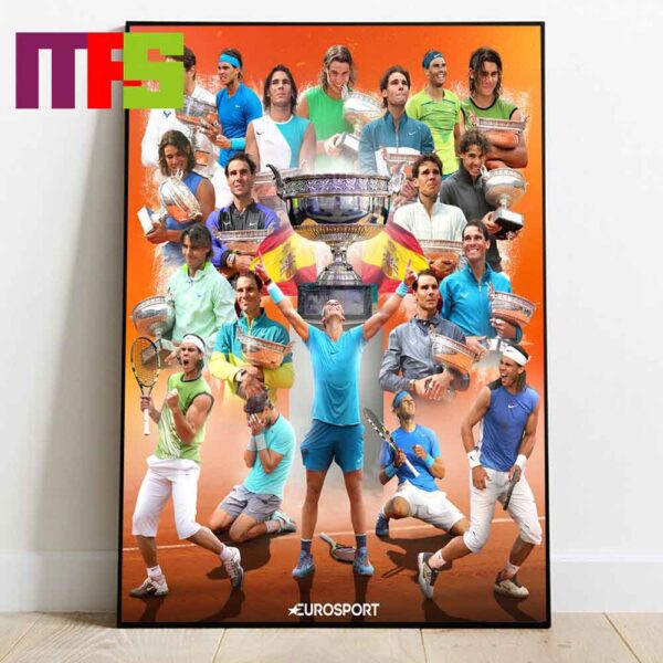 Rafa Nadal Retirement At Roland Garros Record 112 Wins And 14 Titles Home Decor Poster Canvas