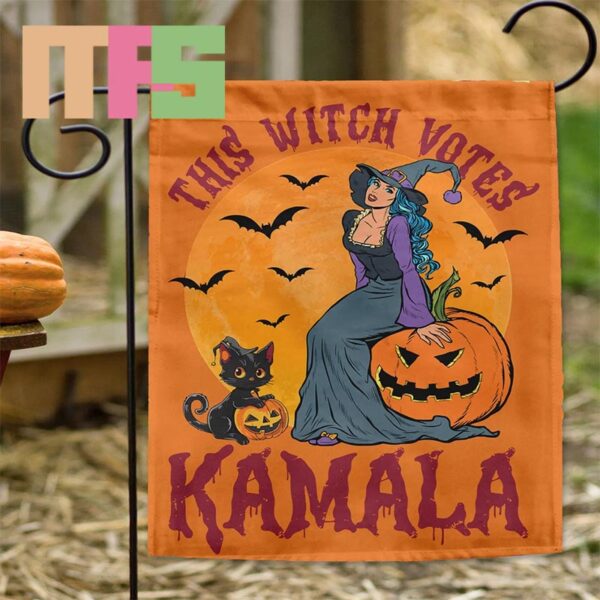 This Witch Votes Kamala Harris Voting President Halloween Garden Flag