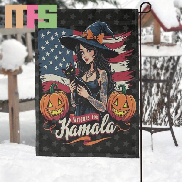 Witches For Kamala American Harris Walz 2024 House Garden Flag