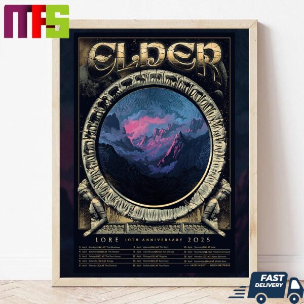 Elder’s Lore 10th Anniversary Tour A Musical Journey North America In 2025 Wall Decor Canvas Poster